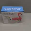 Inflatable Unicorn Flamingo Pool Floats - Jasonwell 2 Pack Pool Floaties Inflatables Rafts for Swimming Pool Tubes for Floating Lake Beach Floaty Swim Rings Pool Party Toys for Adults Kids (White And Pink)