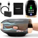 Lunix LX30 Rolling Hand Massager, Kneading + Compression, Heat + Cooling Fan, Finger & Wrist Pain Relief, Cordless Rechargeable, Charcoal Black