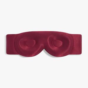 Dore & Rose Aura Sleep Mask, 100% Light Blocking Mulberry Silk Eye Mask (23 Momme), Extra Room for Lashes, Reduces Eye Bags & Dark Circles, Adjustable Travel Deep Sleep Mask for Men & Women (Burgundy)