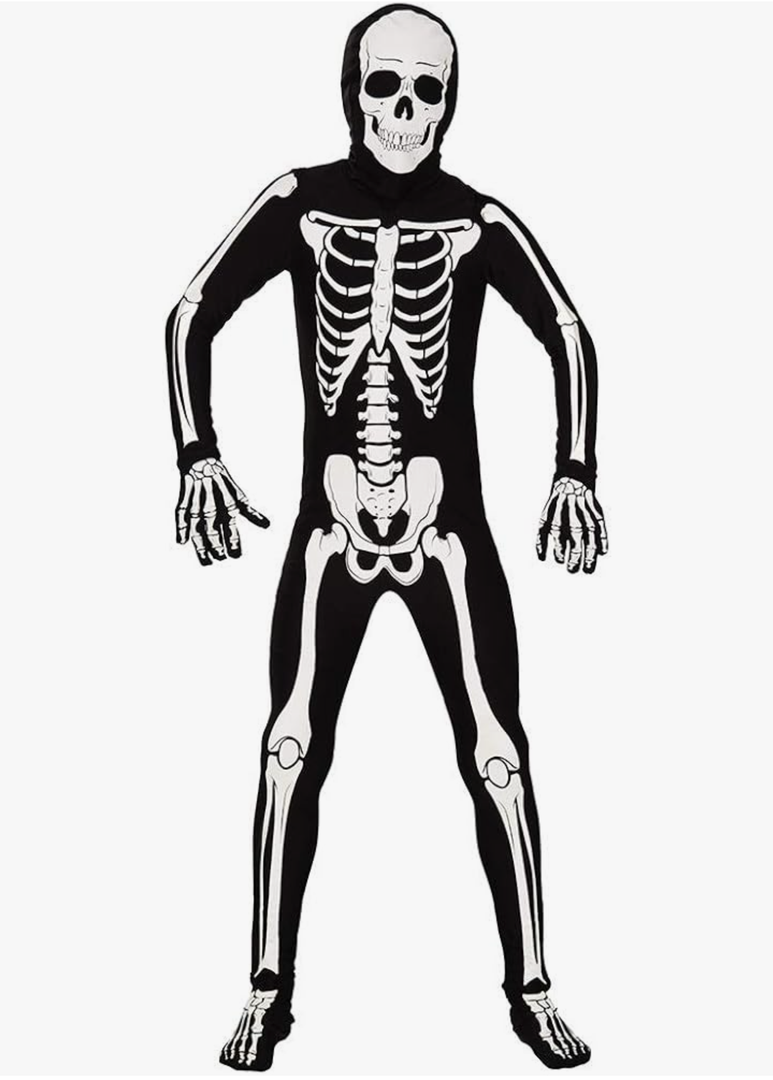 Morphsuits Adult Skeleton Costume Men, Mens Skeleton Costume Glow in Dark, Skeleton Adult Costume, Glow in Dark Skeleton XL