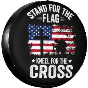 Spare Tire Cover American Flag Spare Tire Covers Weatherproof & Dustproof Wheel Protectors Universal Fit for Rv Trailer SUV Truck Camper Travel 17 Inch
