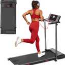 MCRG Walking Pad with Handle Bar, 3.5HP Electric Running Walking Pad Treadmill with Handles, 0.6-10.0MPH Portable Small Treadmill with Handle Bar for Home Small, 400 LBS Capacity