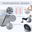 Soft Exercise Ball, Anti-Burst Pilates Yoga Ball Chair Supports 2200lb, Workout Equipment w/ Pump for Women Pregnancy, Medicine, Birthing, Physical Therapy, Stability, Excersing, Birth, Swiss, Fitness
