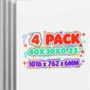4 Pack Foam Board 30"x40", 0.23 Inch Thickness White Poster Board, Double-Sided Acid-Free Foam Core Board, Large Lightweight Polystyrene Mat Board for Painting, Display, Craft & School Projects