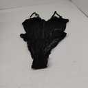 Lilosy Sexy Mesh Sheer Floral Lace Corset Lingerie Bodysuit Bustier Cami Top (Black) XL 