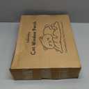 Cat Hammock with Industrial-Grade Suction Cups - Solid Pine Wood Seat, Soft Cushion - 42 lb Capacity (Medium, Brown/White)