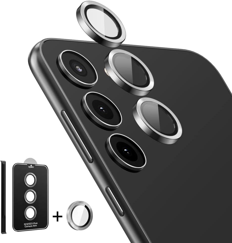 2 x SUPCASE Camera Lens Protector Designed for Galaxy S23/S23 Plus, [Scratch-Resistant] [Ultra-Thin] Tempered Glass Camera Lens Screen Protector (Silver)