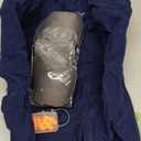 JefDiee Inflatable Travel Pillow, Airplane Neck Pillow Comfortably Supports Head and Chin for Airplanes, Trains, Cars and Office Napping with 3D Eye Mask, Earplugs and Portable Drawstring Bag (Blue) (Medium)