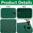 2 Pcs 12 x 17 Inch Irrigation Valve Box Cover, Rectangular Sprinkler Valve Lids with Plug, Sprinkler Valve Cover Replacement for Outdoor Irrigation Watering Equipment, Only Covers, Box Not Included