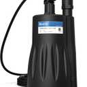 1/3 HP Submersible Water Pump, 1800 GPH Sump Pump with Thermoplastic Housing, 115V Portable Electric Water Pump with 10 Ft Cord for Basement, Yard, and Pool Cover