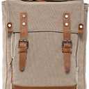 TSD Brand Discovery Canvas Backpack Travel Daypack Lightweight Carry On Laptop Backpack Hiking Backpack (Khaki)