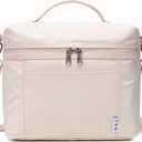 NOL Natural Organic Lifestyle Insulated Lunch Bags for Women Cooler Bag Lightweight Nylon Waterproof Lunch Box For WorkMedium, Cream (Medium (8 Liters))