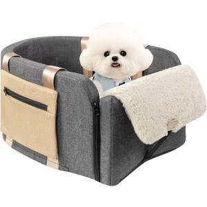 Large Console Dog Car Seat - Truck Dog Booster Seats for Big Console Vehicles Large Space for Dogs UP to 18lbs, Pretty Sturdy Pet Car Seat Designed for Pickup and Trucks, 20"L x 15"W x 10"H