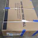  Outdoor Camping Accommodation Small Ultra-Quiet Running Machine Folding Electric Treadmill with Distance Time Calories Heart Rate Speed Adjustment Office/Home Fitness