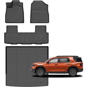 for Honda Passport Floor Mats 2026,Car Mats for Honda Passport (Trailsport & RTL Series) All Weather Floor Mat Cargo Liner Accessories