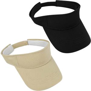 2 Pack Sports Visors Hats Women Adjustable Outdoor Sun Visor Golf Beach Travel Men Cap