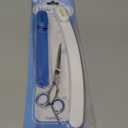 Hair Cutting Scissors, Hair Cutting Kit Women, DIY Home Hair Cutting Tools for Bangs Cutter, Layers, and Split Ends, Scissors for Cutting Baby Hair(Set of 3) Color Blue