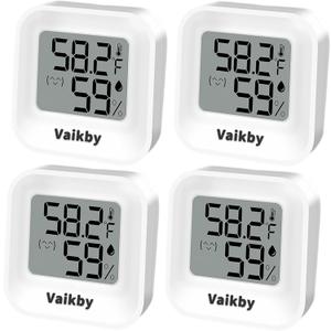 Indoor Humidity Meter Hygrometer 4Pack, Room Thermometer for Accurate Room Temperature Monitor, Digital Hygrometer with Indoor Thermometer for Home, Baby Nursery, and Humidity Sensor Enhanced Comfort