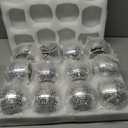 Jinei 24 Pcs Disco Vases Bulk Silver Mirror Disco Ball Flower Glass Ball Planter Candle Holder Glass Vase for Wedding Table Centerpieces Bedroom Office Birthday Decoration (3" X 4")