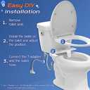 SAMODRA Ultra-Slim Hygienic Bidets Attachment for Existing Toilets - Adjustable Fresh Water Pressure Dual Nozzle (Frontal & Rear Wash) Easy to Install, Black