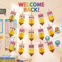 Breling 3 Set 19.69 ft Back to School Felt Pencil Banner Classroom Decor