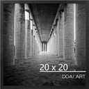 DOAI ART 20x20 Picture Frame Black, Square Poster Frames 20 x 20 inches or 20x20 Frame with HD Plexiglass for Horizontal or Vertical Wall Mounting, Durable Scratch-proof Safe and Artistic