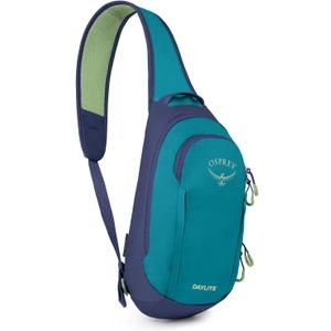 Osprey Daylite Shoulder Sling Bag - Crossbody Backpack for Everyday Carry, Festivals, and Travel (Blue Spikemoss/Alkaline)