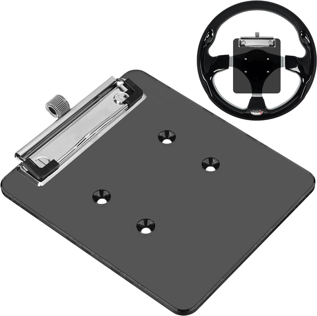 Golf Cart Scorecard Holder With Pencil Holder For Club Car / EZGO / YA / Icon / Star Car / Excar And Most Other Golf Carts. Clear Or Black-Tinted. 5mm Thick Acrylic, More Durable And Sturdy