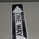 One Way Sign with Arrow, 2-Pack 18x6 Inches Engineer Grade Reflective Rust Free Aluminum, Weather/Fade Resistant, UV Protected, Easy to Mount, Indoor/Outdoor Use (Left/Right)