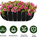 4PCS Window Basket Liners Fabric Liners Hanging Flower Box Liner Felt Trough Planter Insert Non-Woven Plant Liner Replacement for Garden Planters