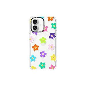 MOSNOVO Case for iPhone 16 Plus, [Buffertech 6.6ft Military-Grade Drop Protection] [Anti Peel Off Tech] Clear TPU Bumper Phone Case Cover Design - Black Cat in Garden