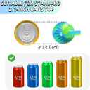 Dipesi 4 Pack Soda Can Lids with Straw,Silicone Soda Can Covers,Energy Drink Canning Lids,BPA-Free,Reusable Can Covers for soda,Coke,Beer,Juice,Fits Standard Cans