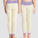 Girls Thermal Fleece Lined Leggings, Warm Winter Yoga Pants for Kids Toddlers Youth (Purple, XXL)