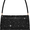 Evening Bag Clutch Purse for Women, Sparkling Envelope Handbag with 2 Compartments for Prom Cocktail Party