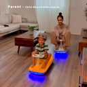 12V Ride-On Car with Cleaning Fun, 3 in 1 Gokart, Soft-Start, 5-Speed Adjustable, Detachable mop, Rechargeable Battery, 160lbs Capacity, Indoor & Outdoor for Kids Ages 3+ Orange, 13 inches x 14 inches x 26 inches