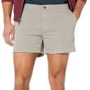 Amazon Essentials Men's Slim-Fit 5" Flat-Front Comfort Stretch Chino Short (Previously Goodthreads) (29, Light Grey)