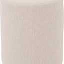 Elephant in A Box – Round Pouf Ottoman – Lightweight Circular Footrest or Table for Living Room – Bedroom – Kids Bedroom (15 x 15 x 17.5), Cream