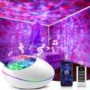 Galaxy Projector 2.0 Upgraded, 33 Lighting Modes & Dimmable Galaxy Lights for Bedroom+Remote, 10 Built-in White Noise Galaxy Light Projector+Bluetooth Spearker, Galaxy Projector for Bedroom (White)