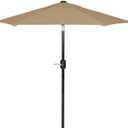 6 Ft Outdoor Patio Umbrella, Easy Open/Close Crank and Push Button Tilt Adjustment, 6 Foot, Small Patio Sand Market Umbrellas for Outdoor