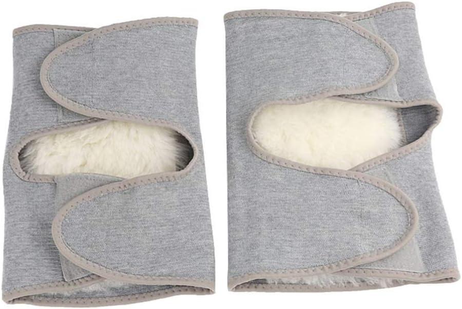 ARTIBETTER 2Pcs Thicken Wool Knee Warmers Thermal Knee Pads Support Sleeves for Sports Cycling Running Pain Relief Xl