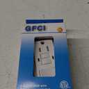 GFCI Outlet, Tamper Resistant GFCI Receptacle with Combination Switch, ETL Listed, Back &Side Wire, White (TR15Amp)