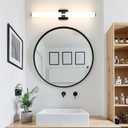 AIJIASI Black Bathroom Vanity Light Fixtures, 31 inch Modern Bathroom Light Fixtures Over Mirror Sconce Lighting 28W 3000K LED Dimmable Vanity Light Bar for Mirror Bedroom Living Room
