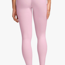 Womens High Waist No Front Seam Scrunch Butt Leggings Workouts 25 Inches V-Back Scrunch Booty Gym Yoga Pants S Pink