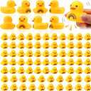 75 Pcs Rainbow Rubber Duck,Mini Rubber Figurines Rainbow Rubber Ducks,Squeak and Floating Rubber Duckies Bulk for LGBT Party Favors Birthday Gifts