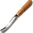 BeaverCraft Wood Carving Gouge 7L/22 Spoon Carving Tools, Chisels - Bowl Gouge, Wood Curved Chisel - Whittling Spoon Knife