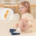 Baby Toddler Non-Skid Crew Socks Non Slip Socks Girl Boy Newborn Infant First Walking Floor Socks 6 Pairs (0-12 Months, Shoe-like)