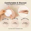 Organic Nursing Pads - 14 Washable Breast Pads for Breastfeeding, Wash Bag, Viscose Derived from Bamboo Reusable Nipple Covers for Breastfeeding Essentials,Soft & Absorbent(Bare Beige, XL 5.6")