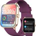Smart Watch for Women,1.85 inch AMOLED Touchscreen for Android & iPhone Alexa Built-in Bluetooth Calls,Fitness Watch 110+ Sport Modes Heart Rate/Sp02/Sleep/Calories Monitor IP68 Waterproof