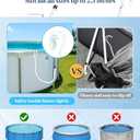 5PCS Pool Solar Cover Holder for Above Ground Pool, Adjustable Pool Cover Hooks for Solar Cover Blanket Storage, Sturdy Metal Solar Cover Holders Designed for Frame Above Ground Pools