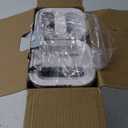 MR.SIGA 4 Pack Airtight Food Storage Container Set, BPA Free Kitchen Pantry Organization Canisters with One-handed Leak Proof Lids, 1L / 33.8oz, Medium, White